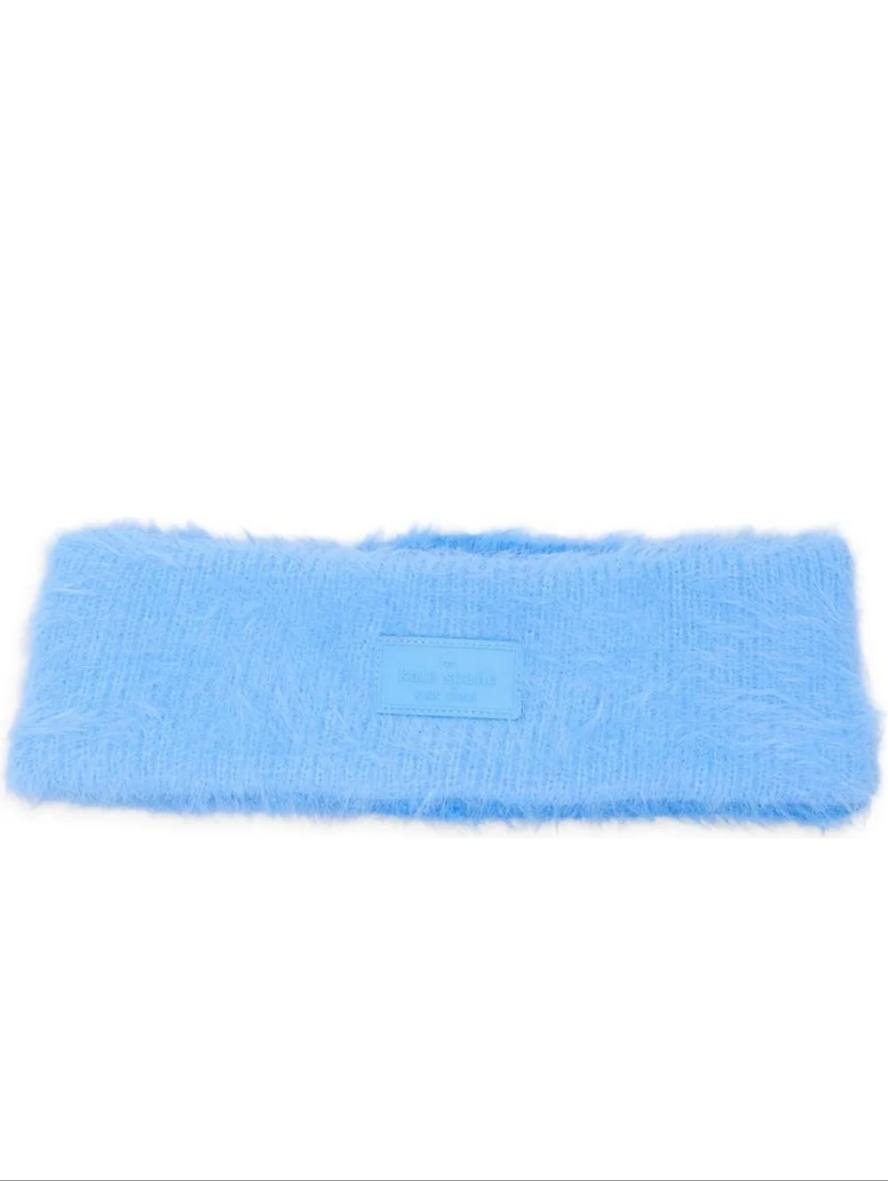 kate spade New York Blue Multi Colorblock Fuzzy Headband One Size